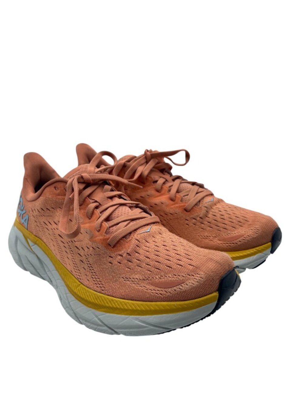 Hoka Womens One One Clifton 8 Sneakers Size 8.5B Sun Baked / Shell Coral - Picture 3 of 8